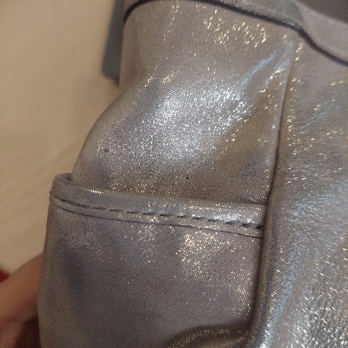 Coach Silver Metallic Tote Bag | Gently Used |