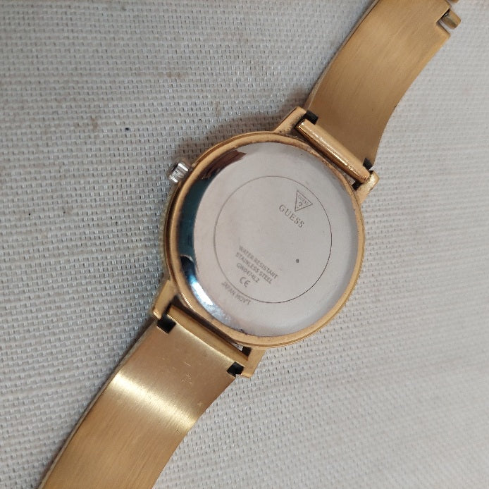 Guess Gold Rhinestone Round-dial Watch | Pre Loved |