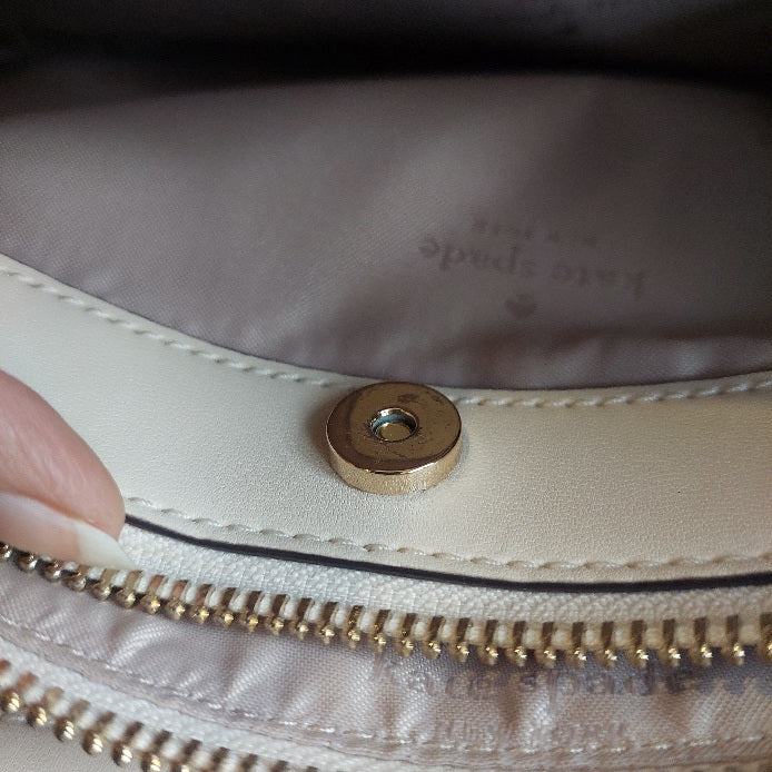 Kate Spade Cream Leather Dumpling Satchel | Pre Loved |