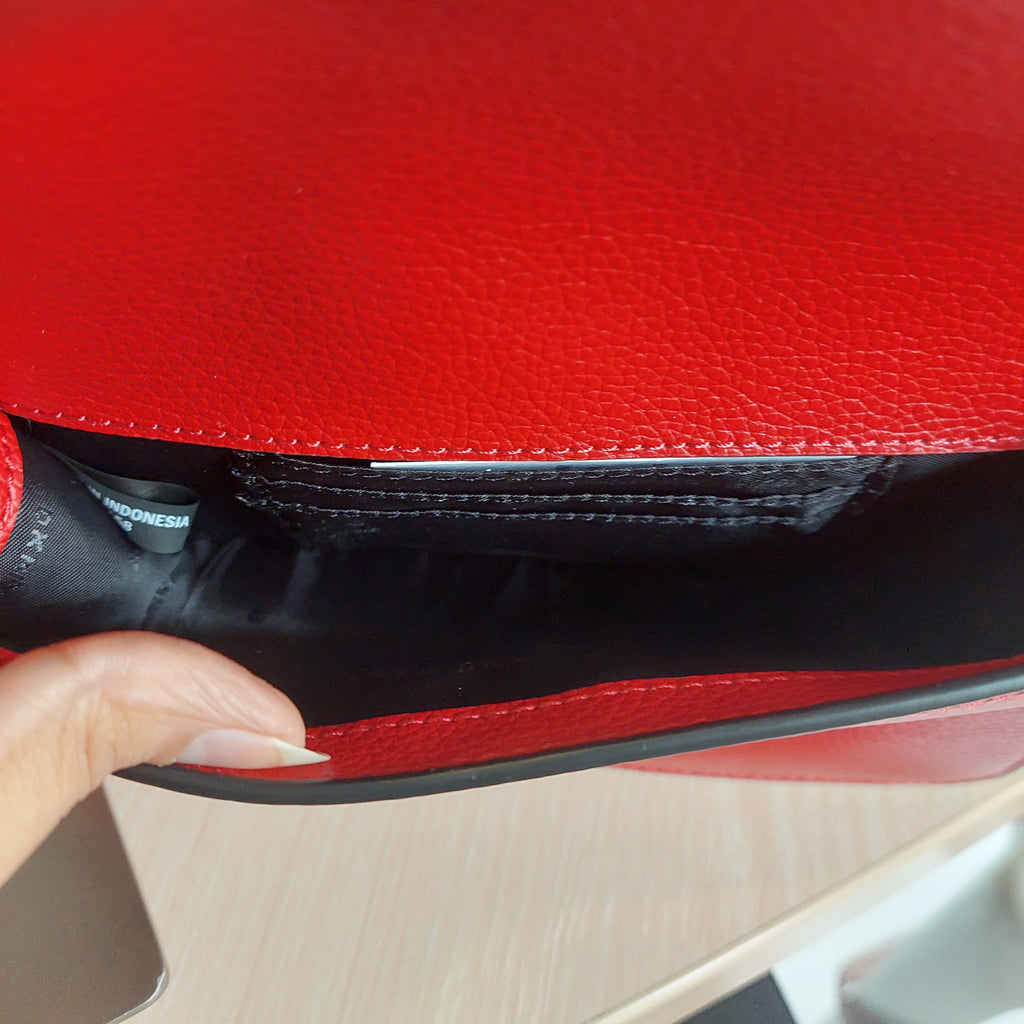 DKNY Red Leather Belt Bag | Brand New |