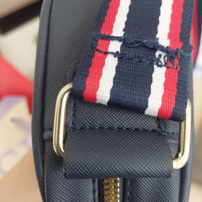 U.S Polo Association Navy Leatherette Crossbody Bag | Brand New |