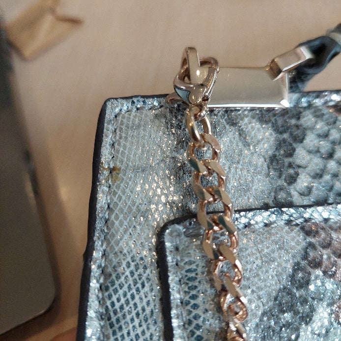 Guess Metallic Snake Print Moxie Mini Handbag | Gently Used |