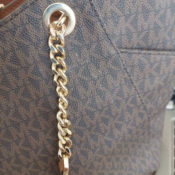 Michael Kors Monogram Chain Shoulder Bag | Pre Loved |