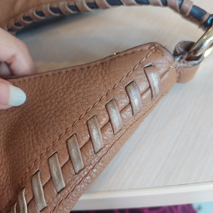 Michael Kors Brown Pebbled Leather Lauryn Hobo Bag | Pre Loved |