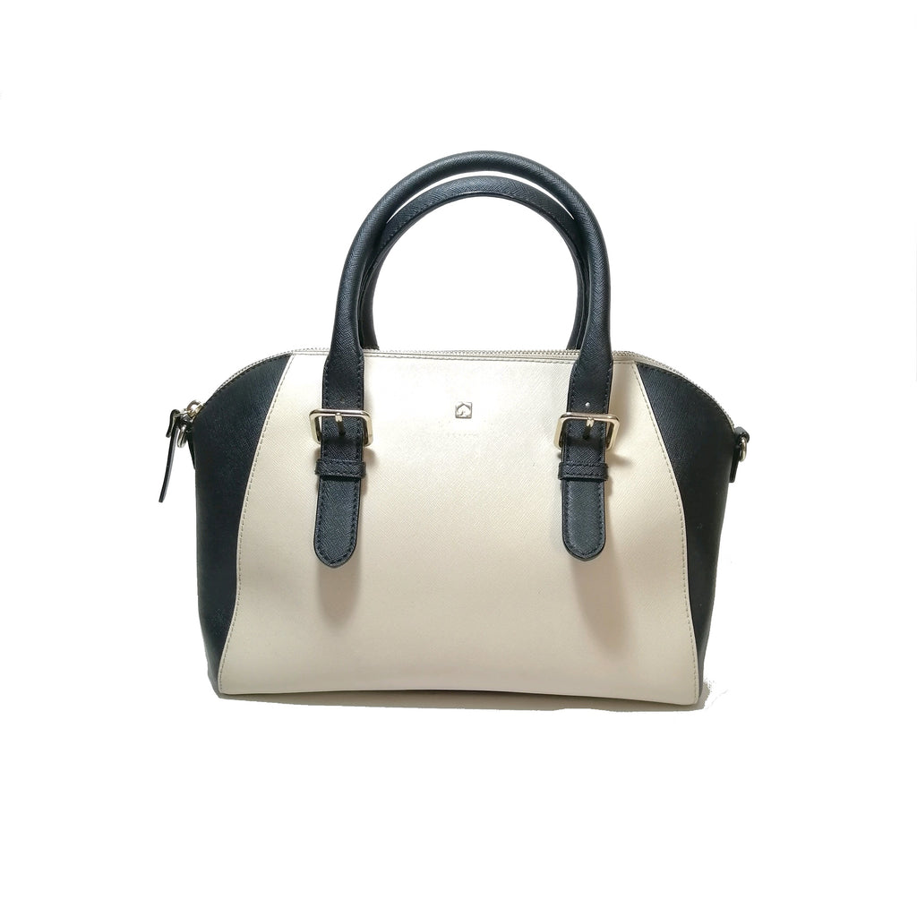 Kate Spade Cream & Black Leather Tote