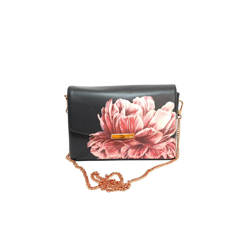 Ted Baker Floral Print Black Shoulder Bag | Like New |