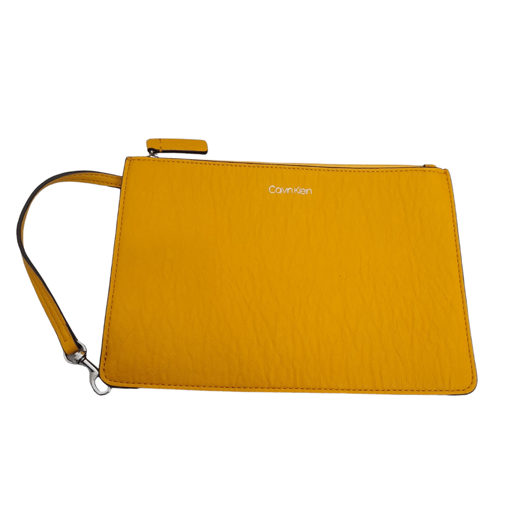 Calvin Klein Yellow Shoulder Bag with Wristlet | Brand New |