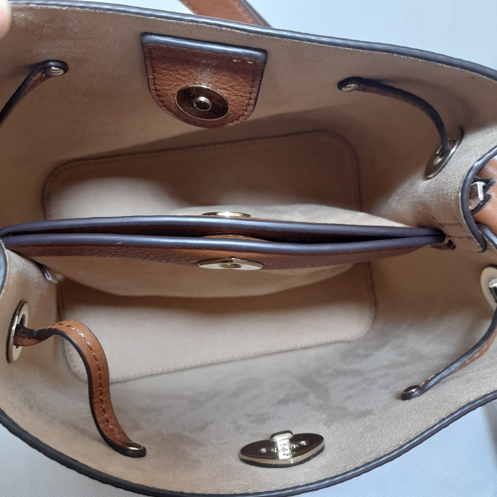 Kate Spade Brown Leather 'Marti' Large Bucket Bag | Like New |