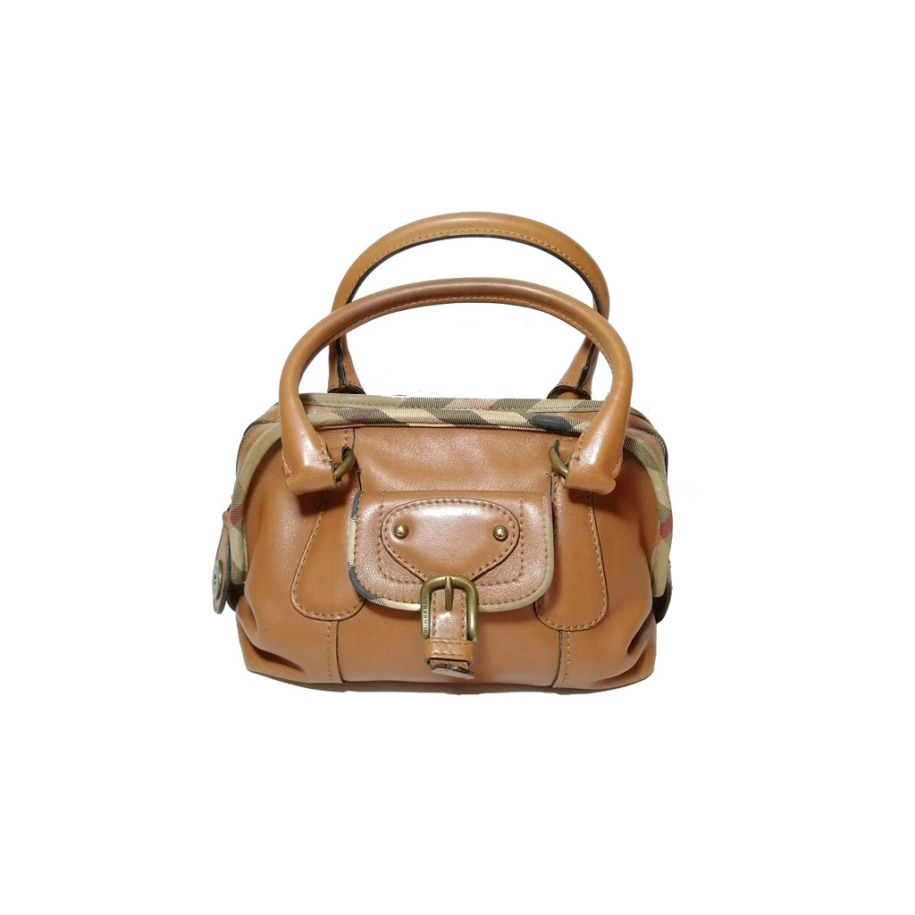 Burberry Vintage Tan Leather Tote