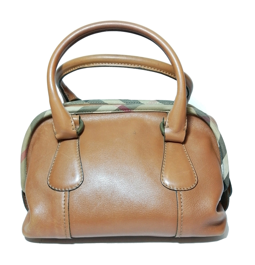 Burberry Vintage Tan Leather Tote