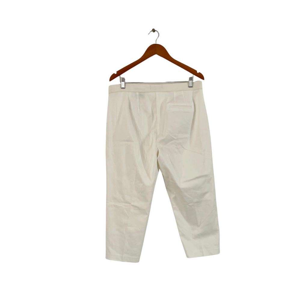 Marks & Spencer White 'The Mia' Slim Fit Cropped Pants | Brand New |