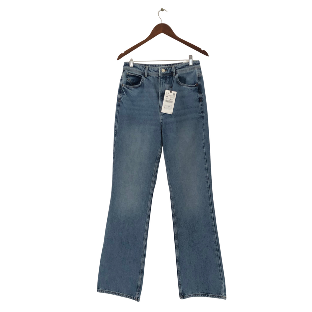 ZARA Denim High-waisted Bootcut Jeans | Brand New |