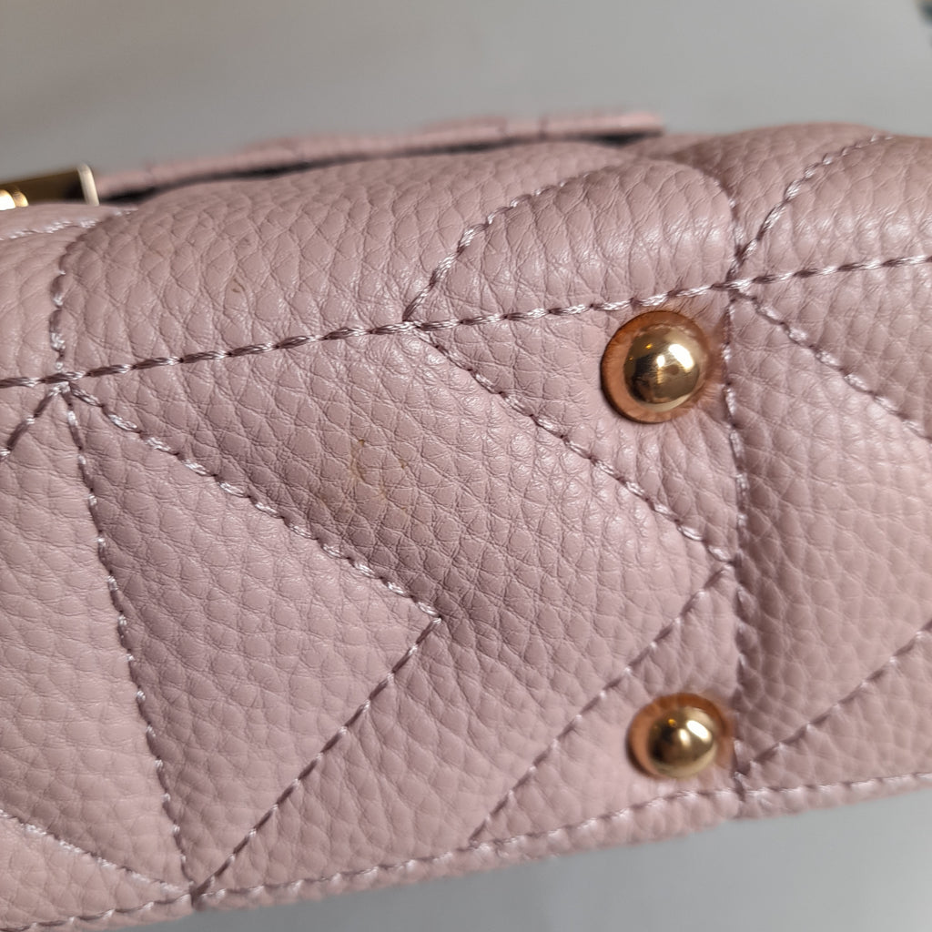 Dune Light Pink 'Evangelina' Quilted Shoulder Bag | Like New |