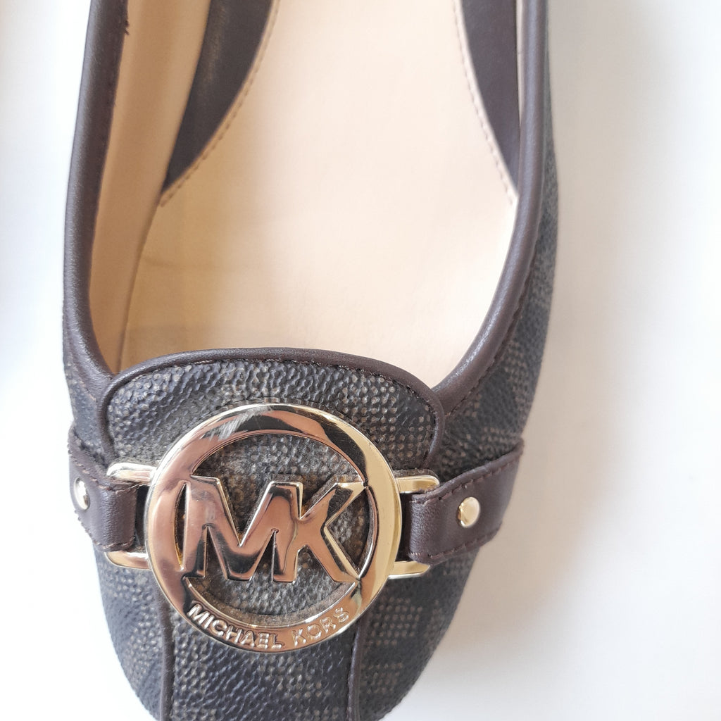 Michael Kors Brown Monogram 'Fulton' Loafers | Gently Used |