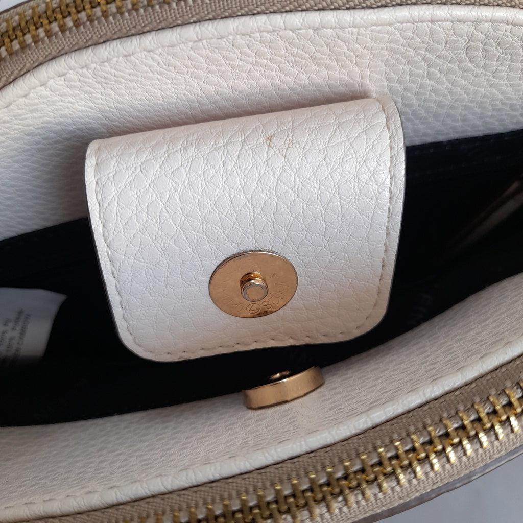 Anne Klein Beige and Black Crossbody Bag | Gently Used |