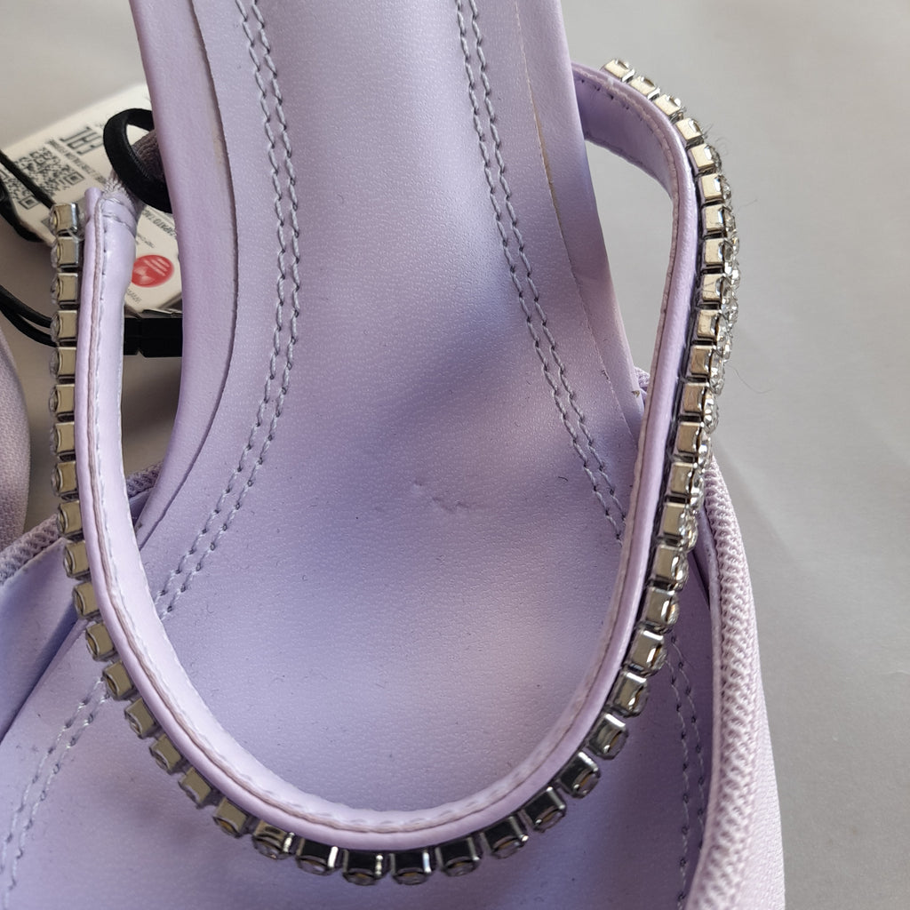 ZARA Lilac Rhinestone Mules | Brand New |