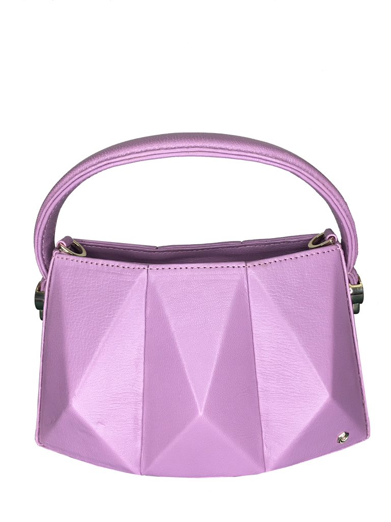 Lilac leather bag best sale