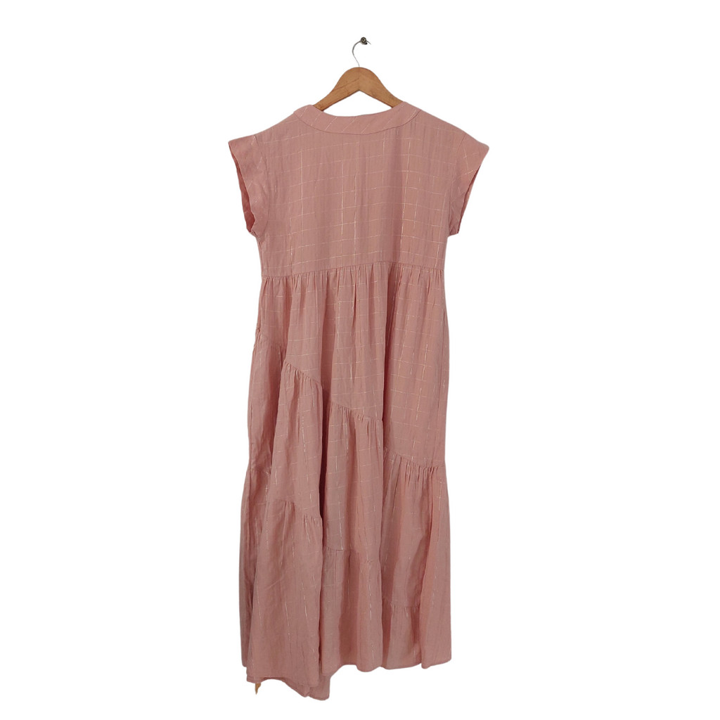 ZARA Pink and Gold Maxi Dress | Gently Used |