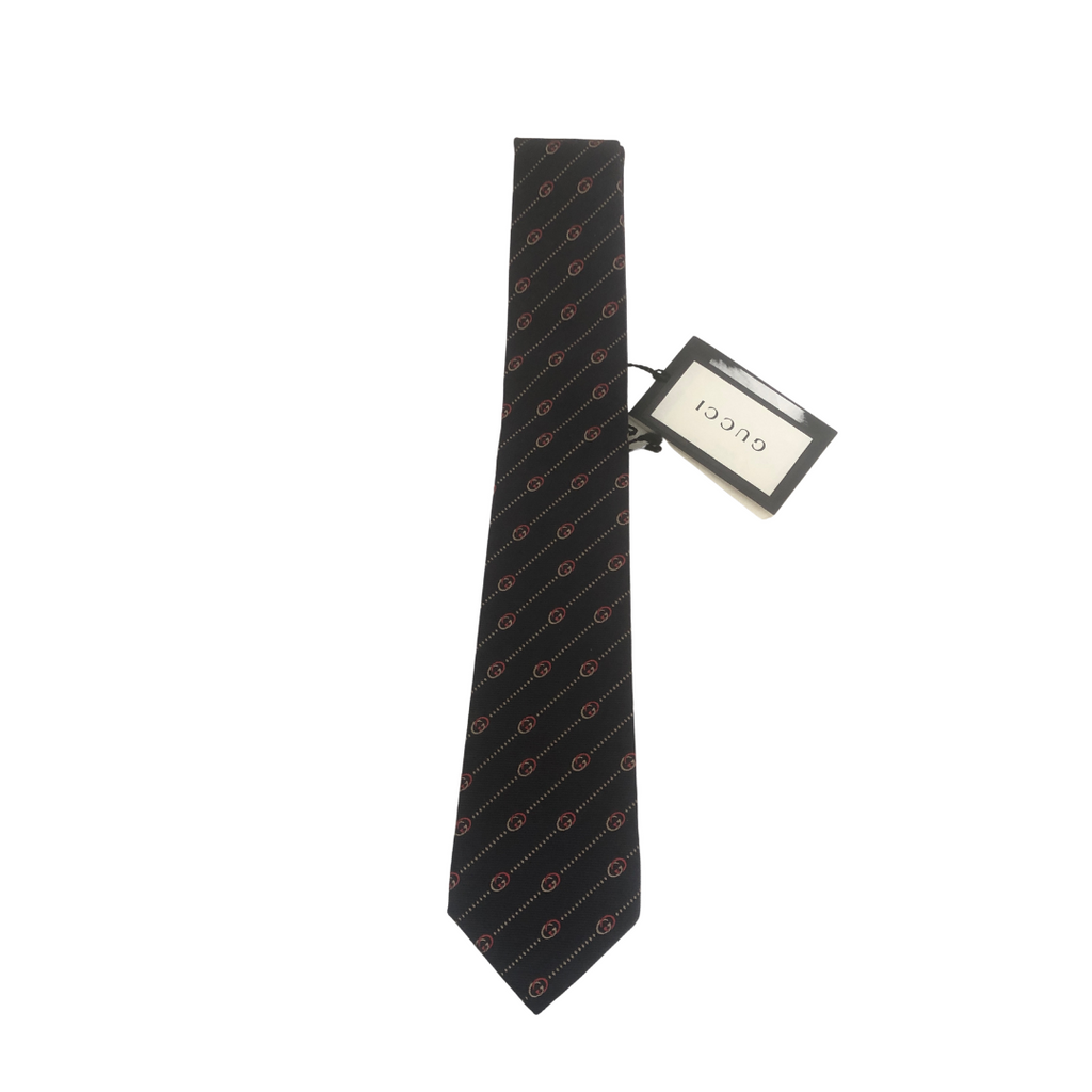 Gucci Navy Logo Men's Tie | Brand New |