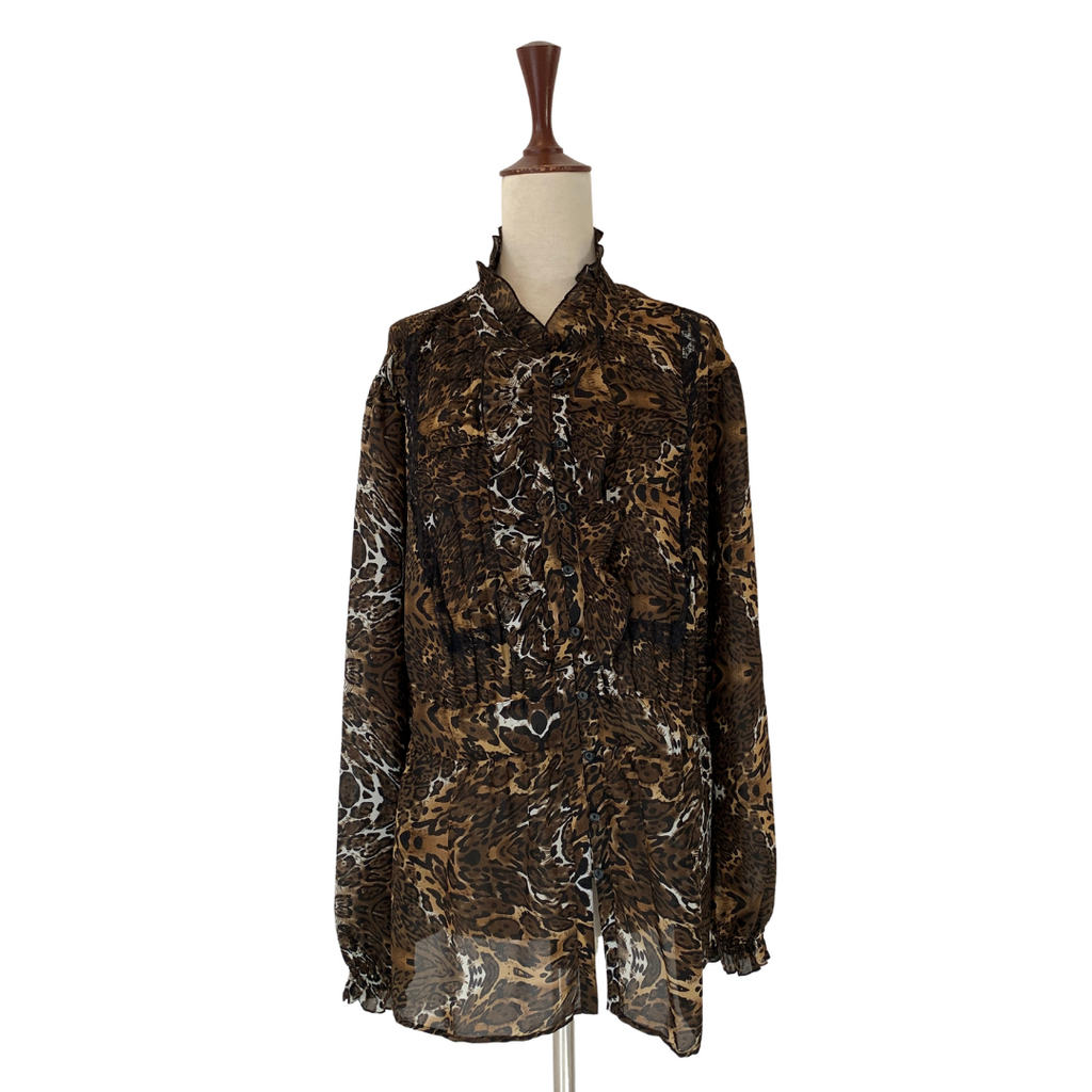 Lane Bryant Brown Animal Print Tunic | Gently Used |