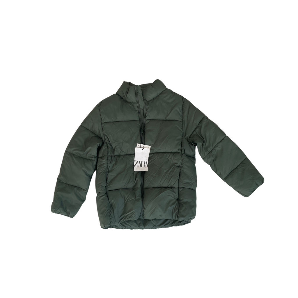 ZARA Green Zip Puffer Jacket (9 years)