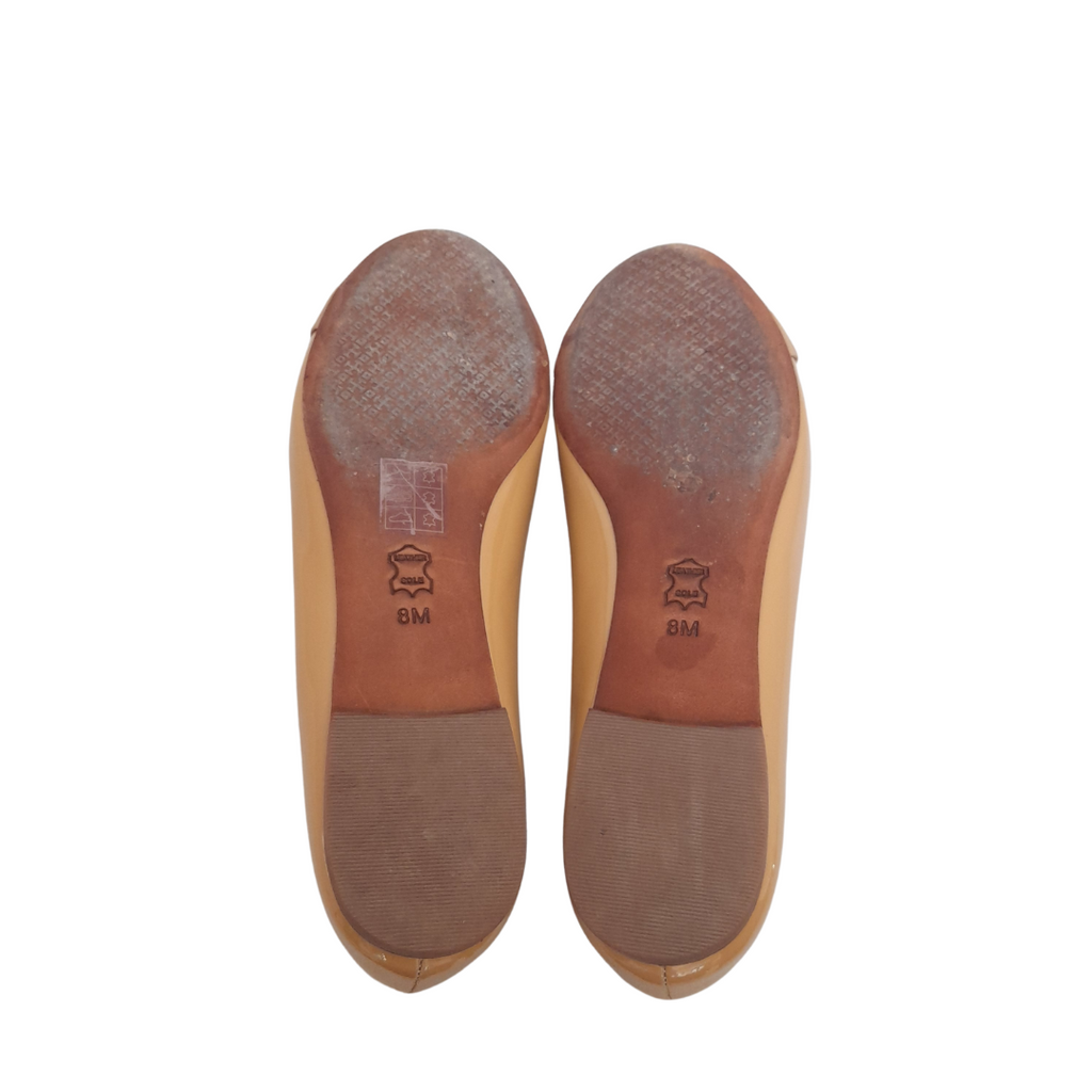 Tory Burch Beige Leather 'Trudy' Ballet Flats | Pre Loved |