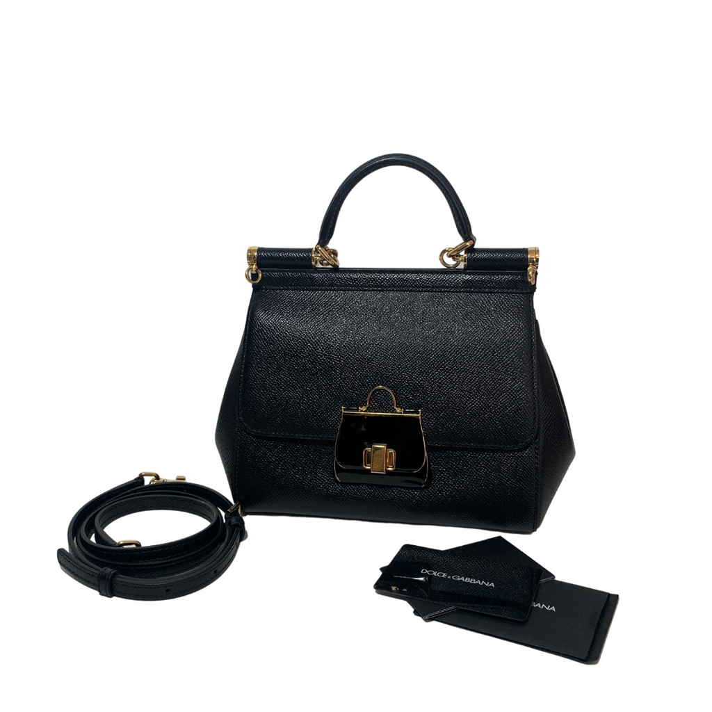 Dolce & Gabanna Black Leather 'Sicily' Bag | Gently Used | | Secret Stash