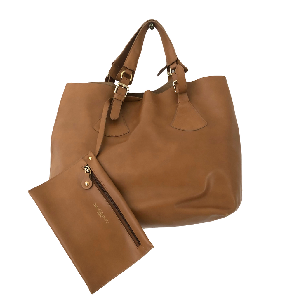 Russel & Bromley Camel Leather Large Tote | Pre Loved |