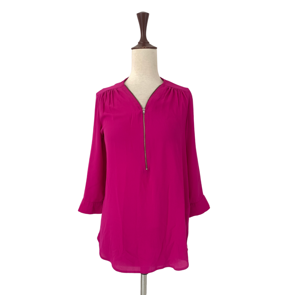 Atmosphere Fuschia Zip Top | Pre Loved |