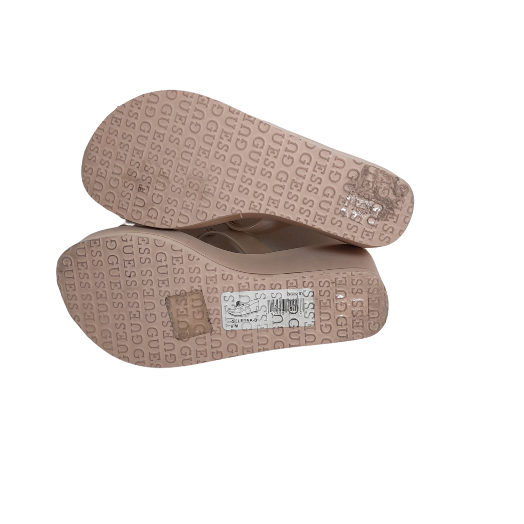 Guess Light Pink Wedge Sandals | Like New |