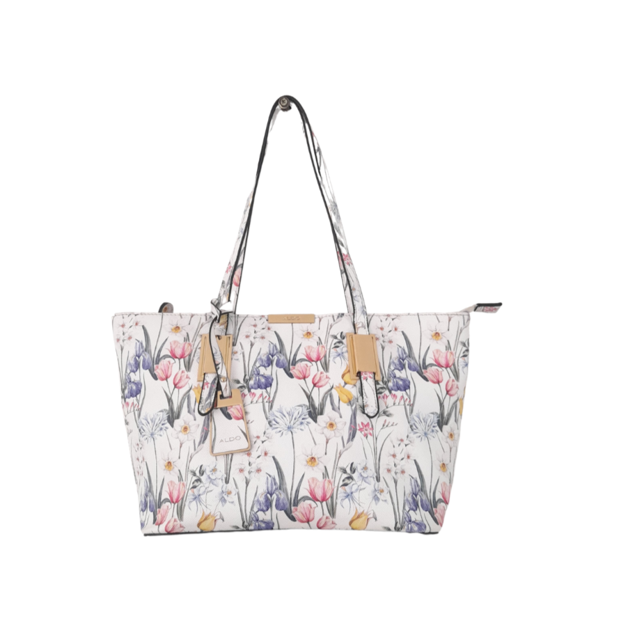 ALDO White Floral Printed Shoulder Bag | Gently Used |