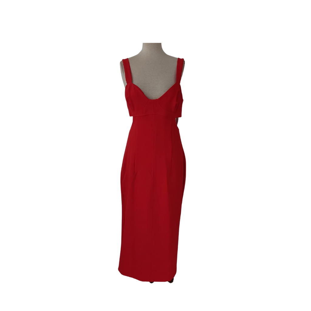 ZARA Red Sleeveless Cut-out Dress | Brand New |