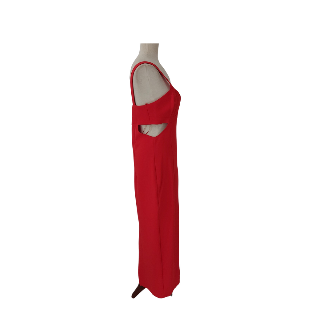 ZARA Red Sleeveless Cut-out Dress | Brand New |