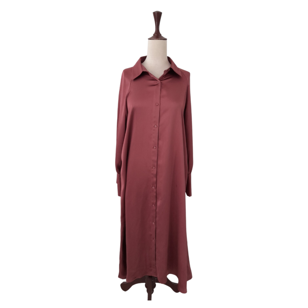 ZARA Pink Satin Long Tunic | Gently Used |