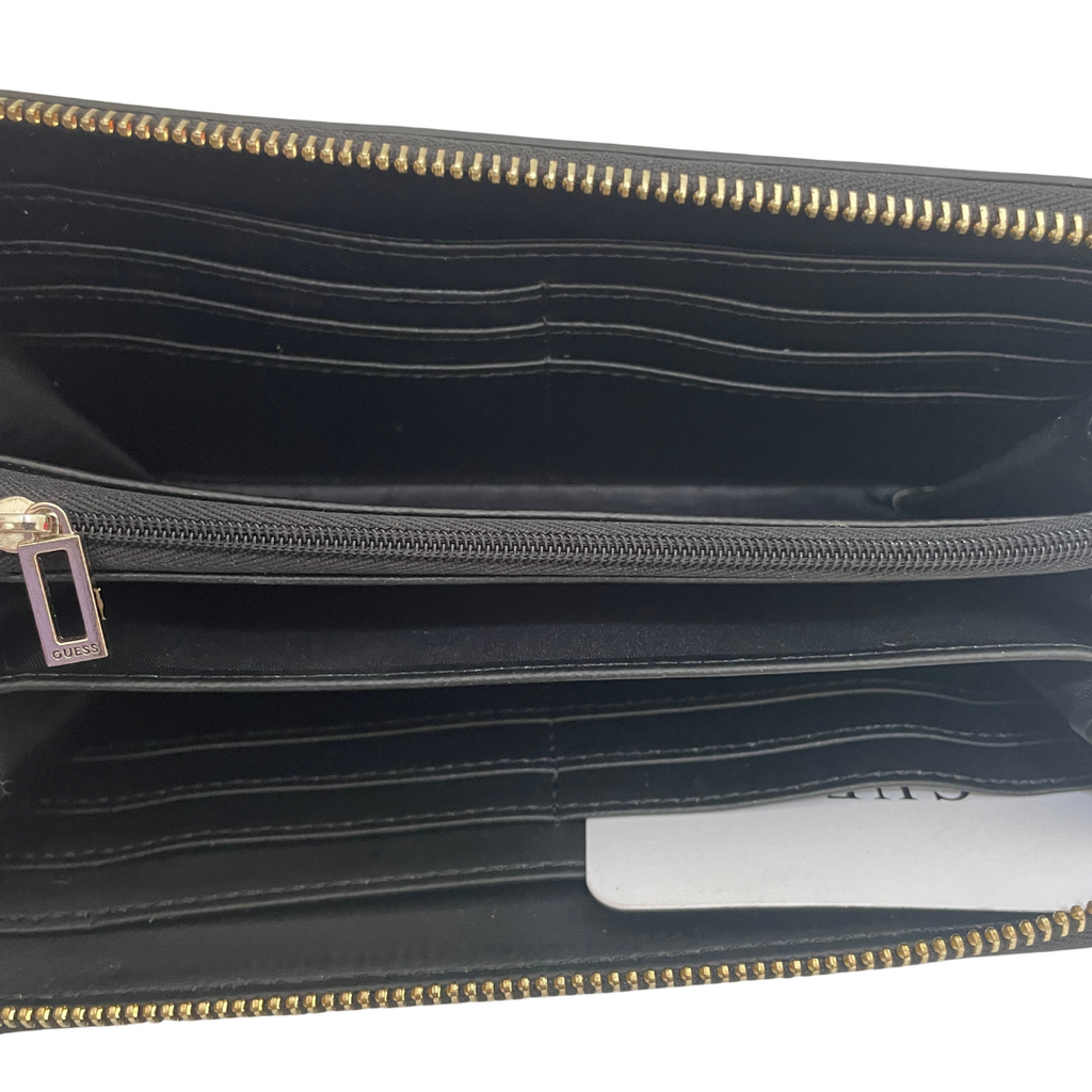 Guess Black Embellished Travel Wallet | Pre Loved |