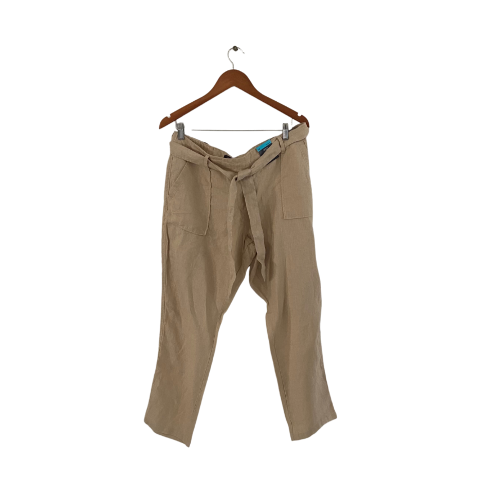 Marks & Spencer Collection Beige Linen Pants | Brand New |