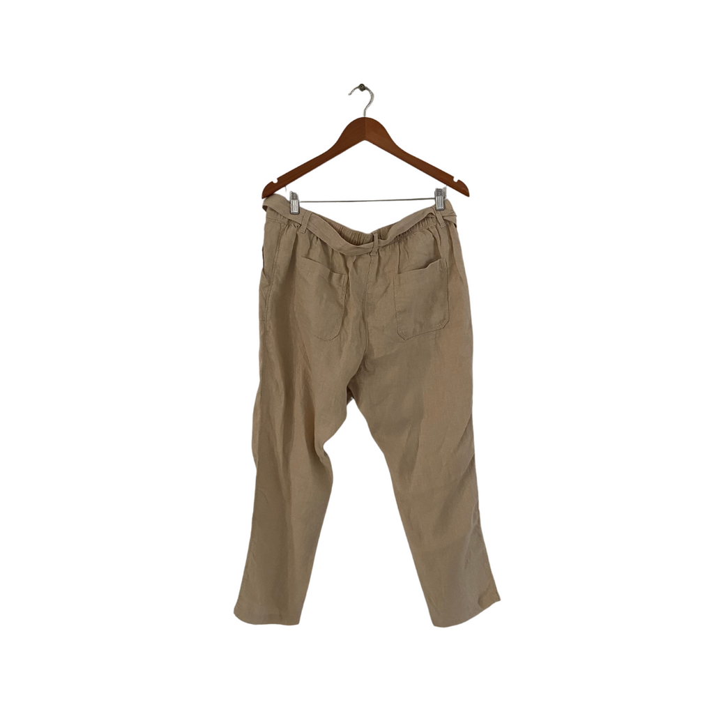 Marks & Spencer Collection Beige Linen Pants | Brand New |