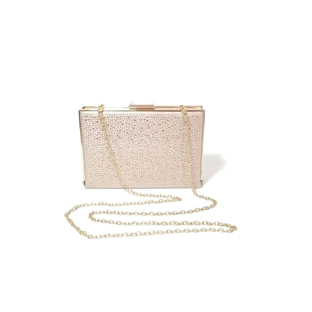 Le Chateau Blush Pink Rhinestone Clutch