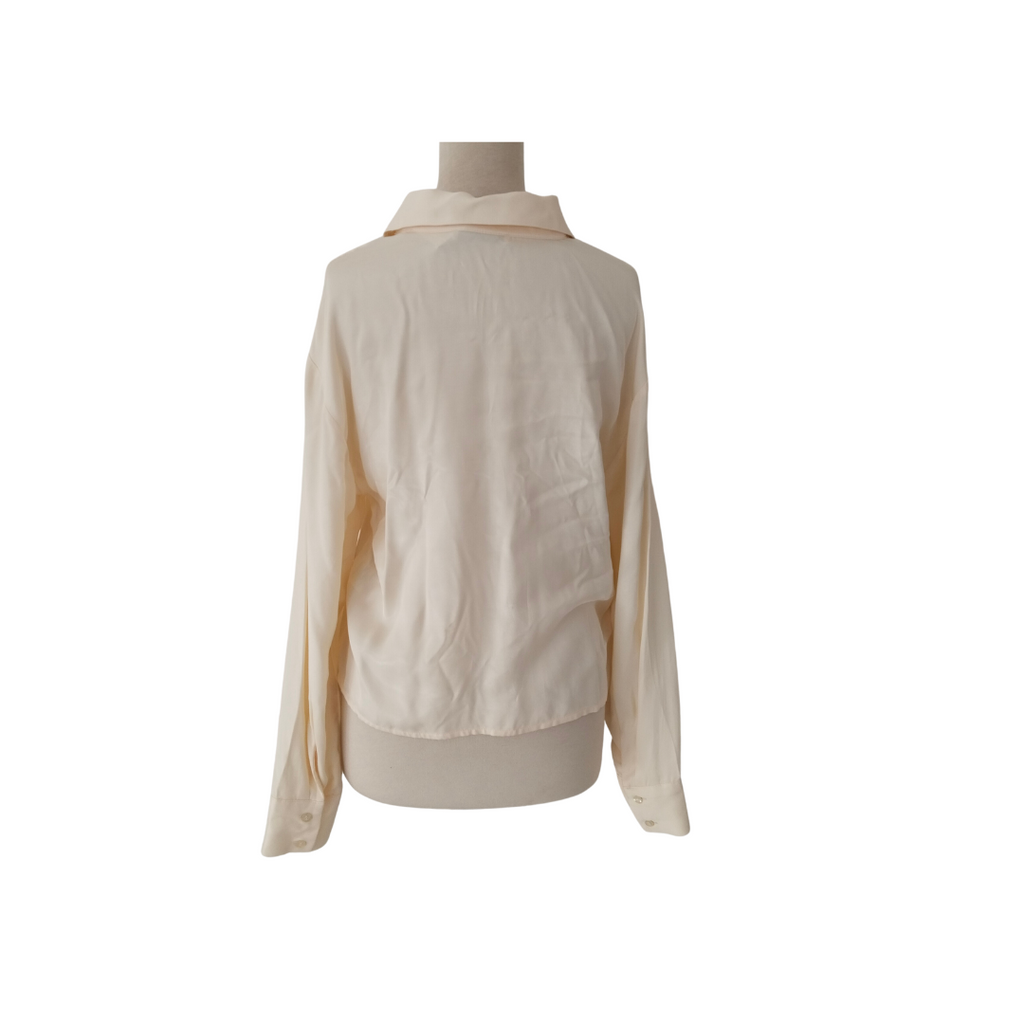 LCW Ivory Satin Collared Shirt | Brand New |