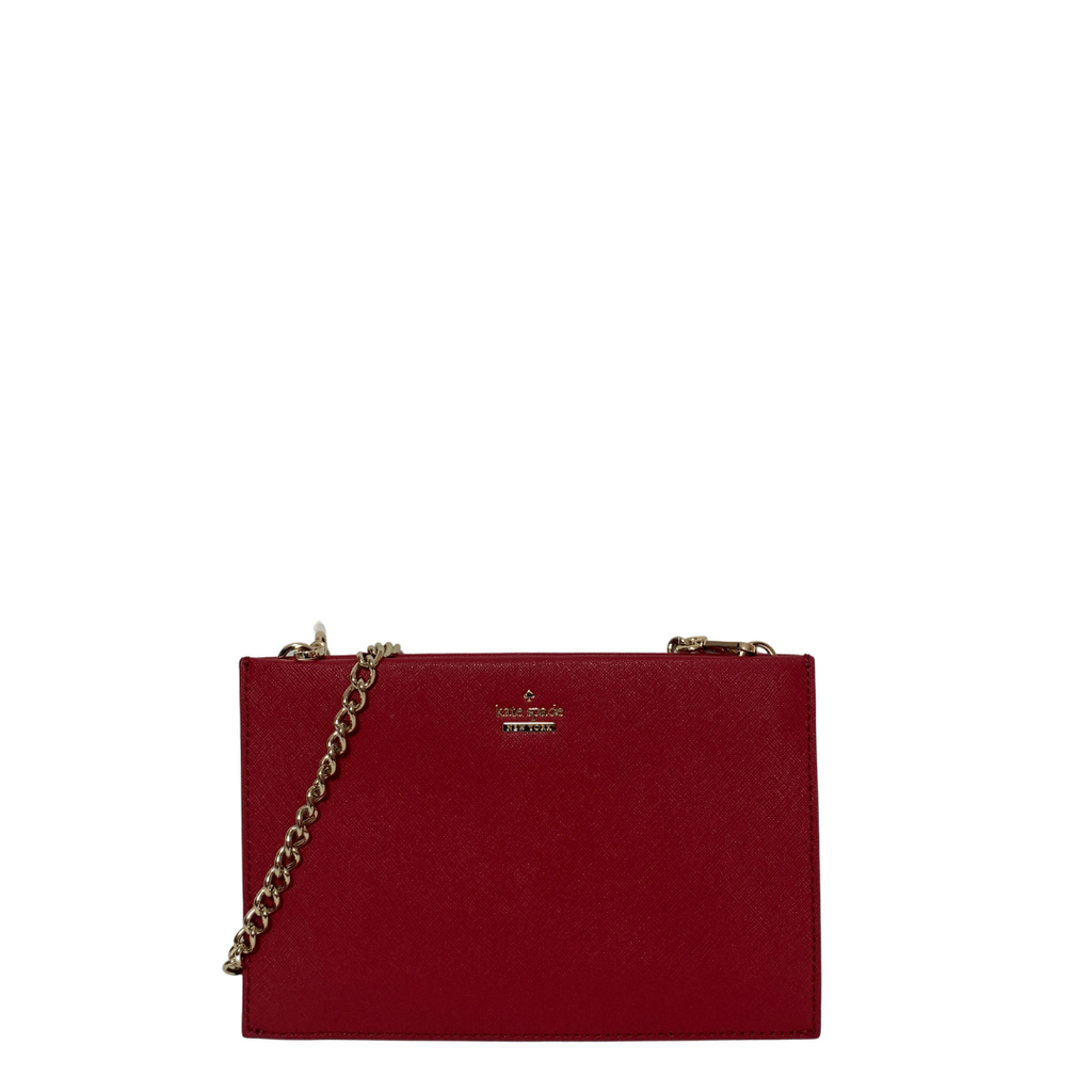 Kate Spade Red Leather Convertible Clutch | Gently Used |