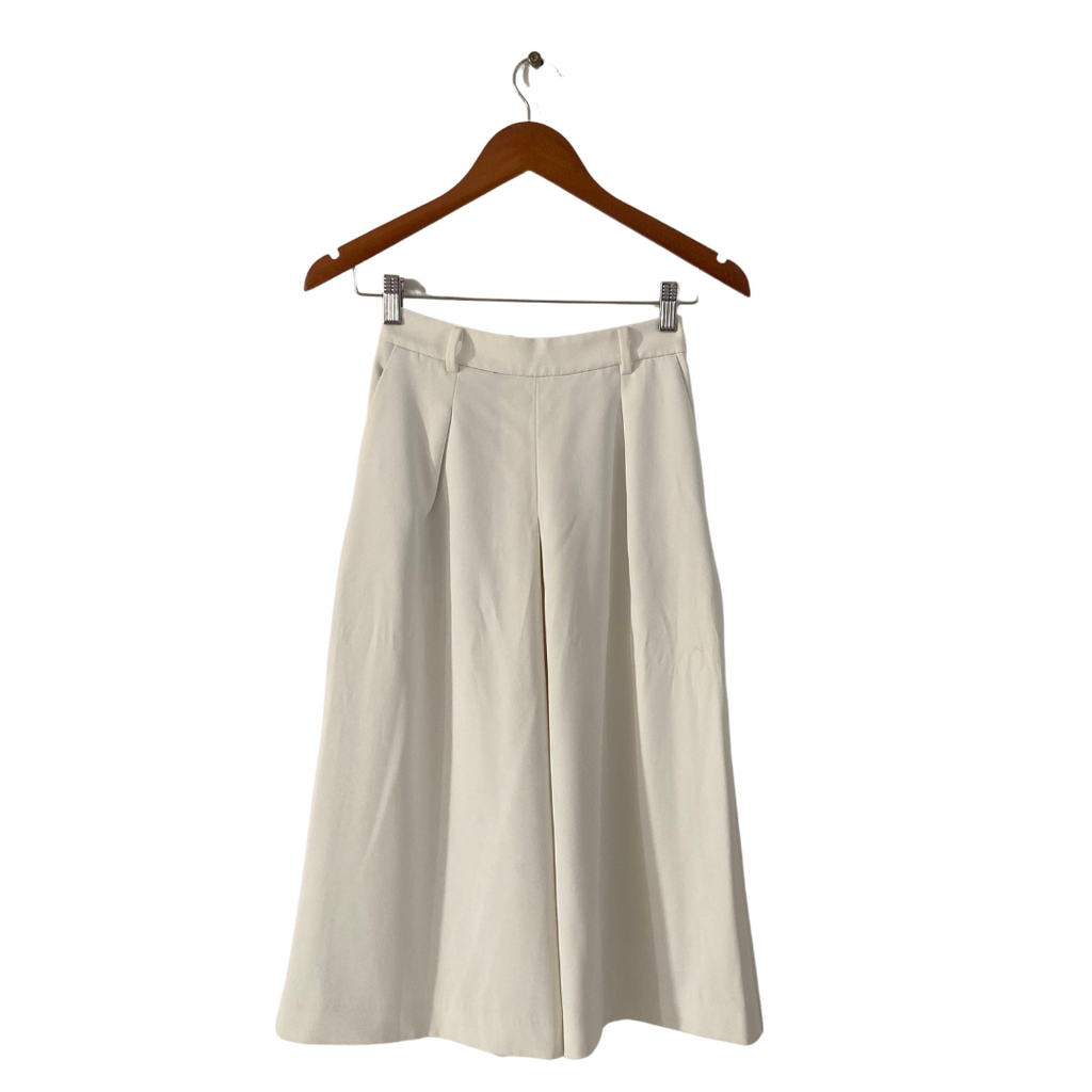 Uniqlo White Culotte Pants | Pre Loved |