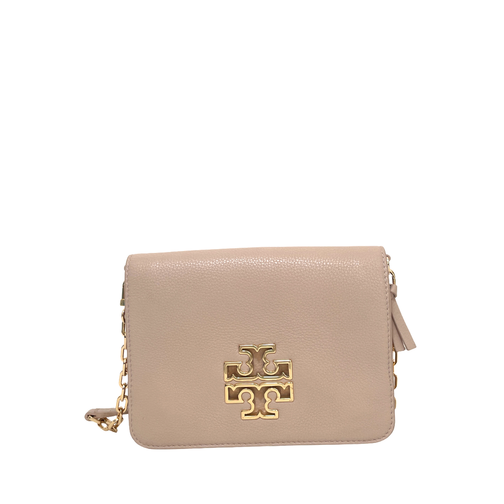 Tory Burch Light Pink Leather 'Britten' Crossbody Bag | Pre Loved |