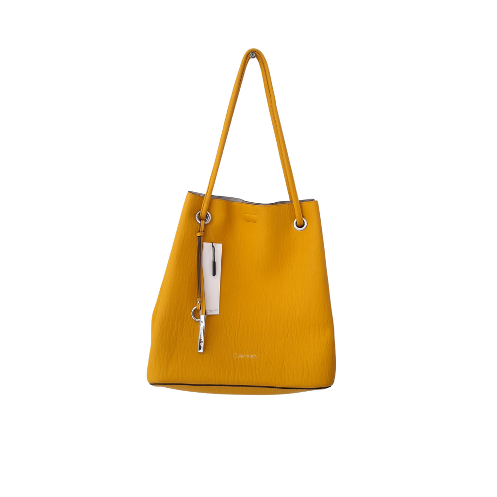 Calvin Klein Yellow Shoulder Bag with Wristlet | Brand New |