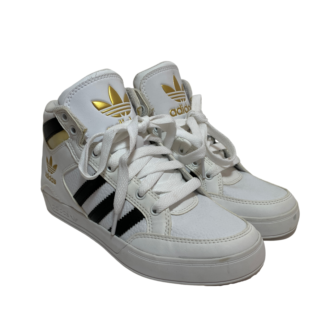 Adidas superstar high top gold best sale