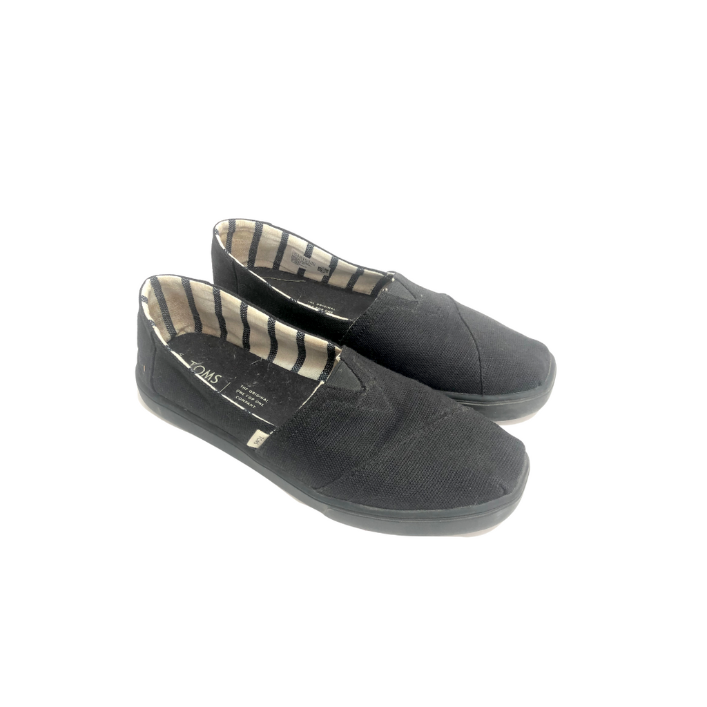 TOMS Black Heritage Canvas Cup Sole Shoes | Pre Loved |