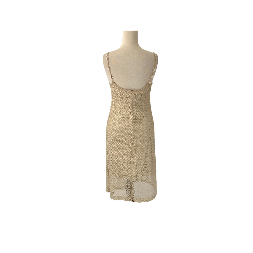 ZARA Gold Lace Slip Dress | Brand New |