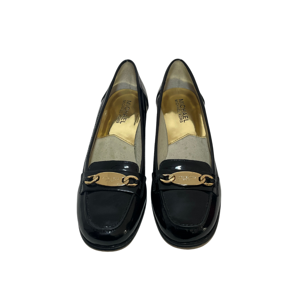 Michael Kors Black Patent Leather 'Lainey' Loafers | Pre Loved ...