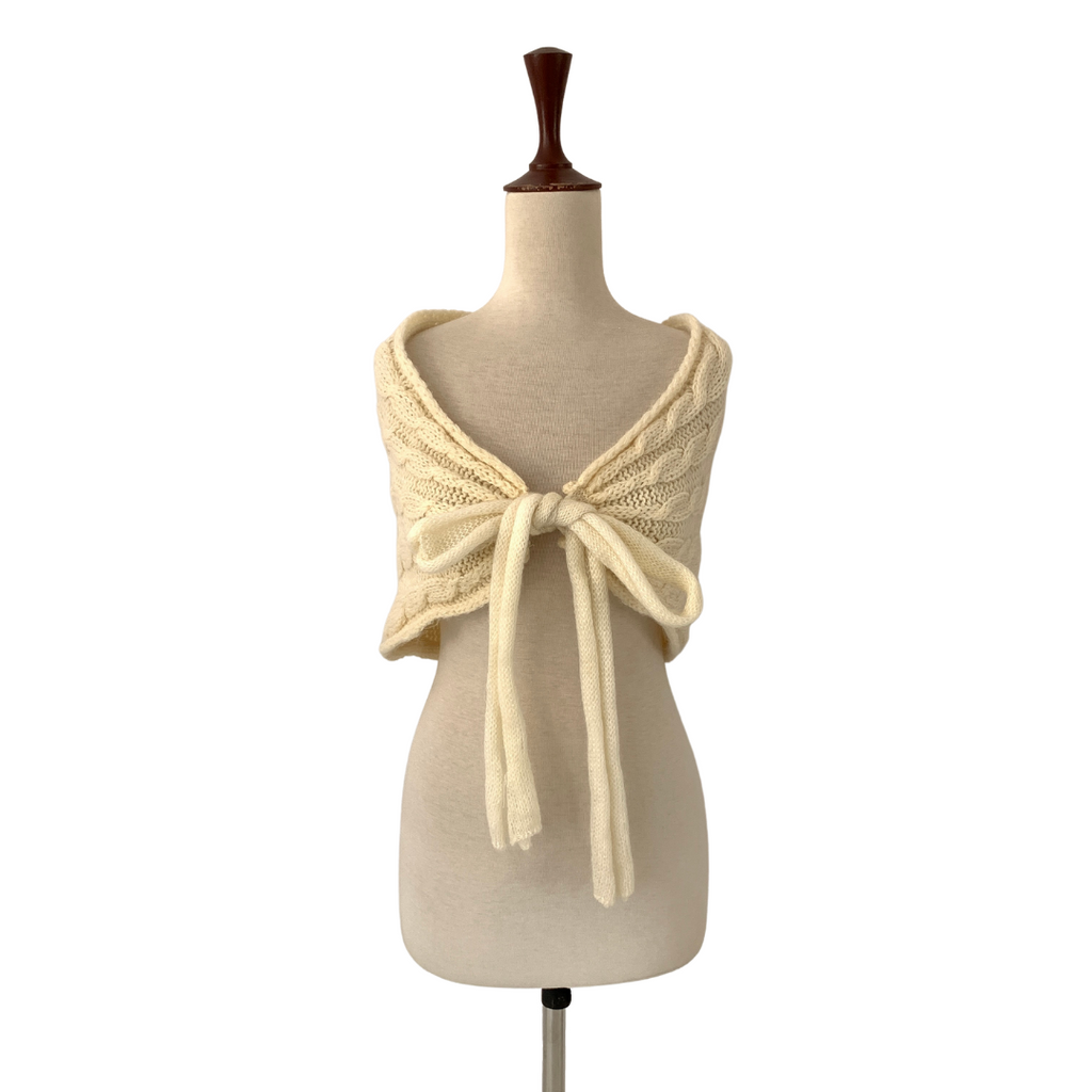 Benetton Cream Knit Wrap | Gently Used |