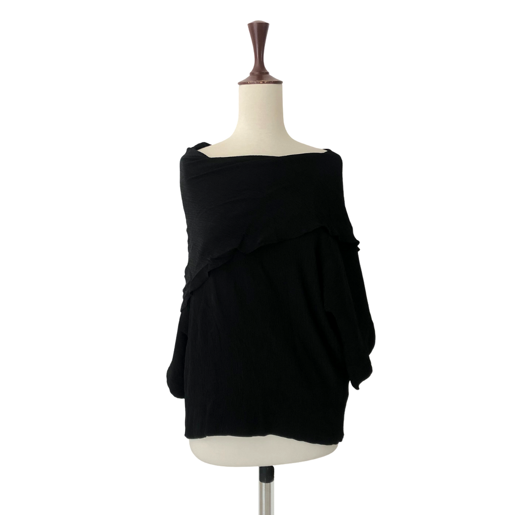 Misha Lakhani Black Chiffon Top | Gently Used |