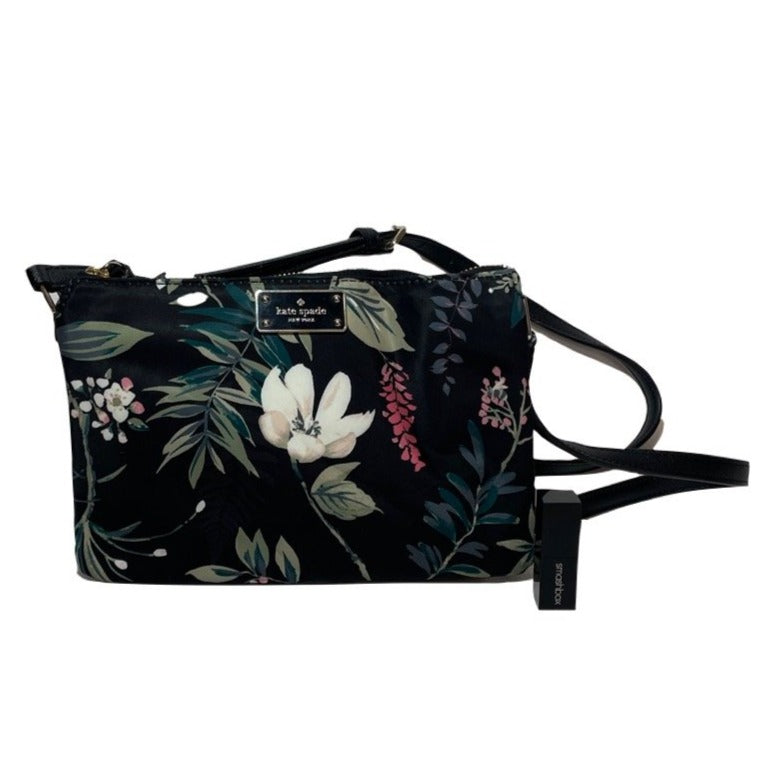 Kate spade black floral backpack best sale